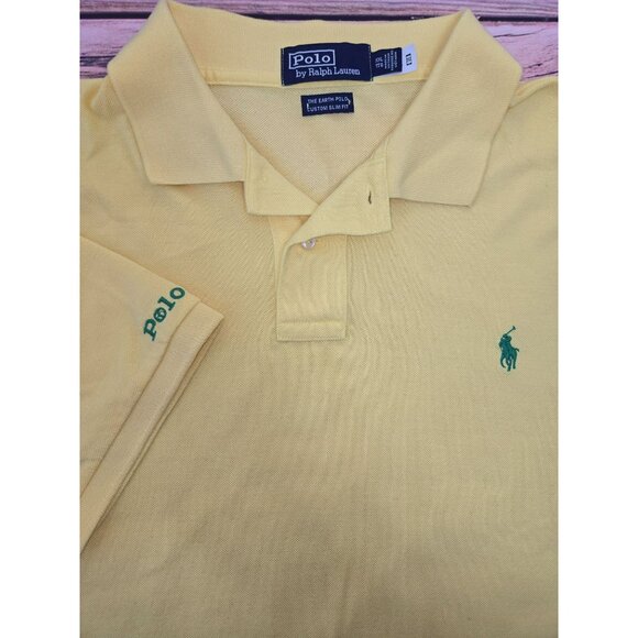 Polo Ralph Lauren Yellow Custom Slim Fit Yellow Golf Polo XXL - Picture 4 of 8